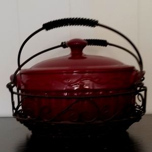 Celebrating Home bean pot with basket